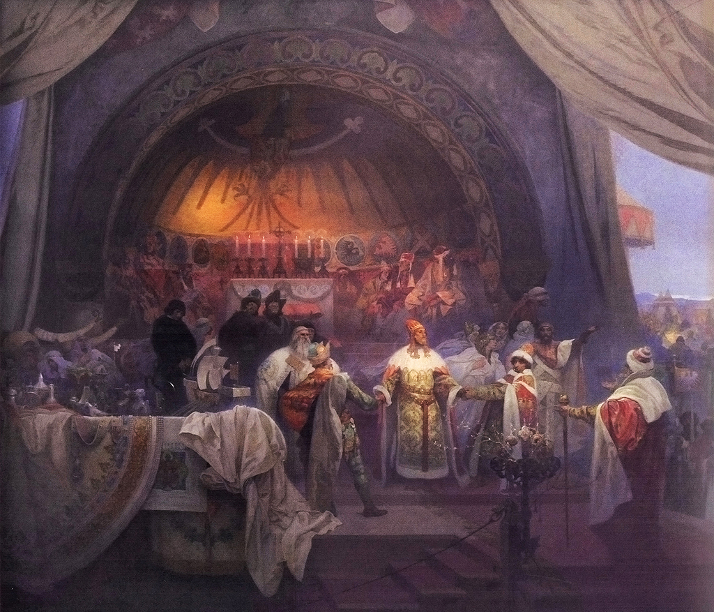 The Bohemian King Premysl Otakar II in Detail Alphonse Mucha